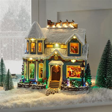 light up metal house|Light Up Christmas House .